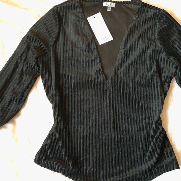 Tobi Tops - Tobi Ribbed Velvet Bodysuit